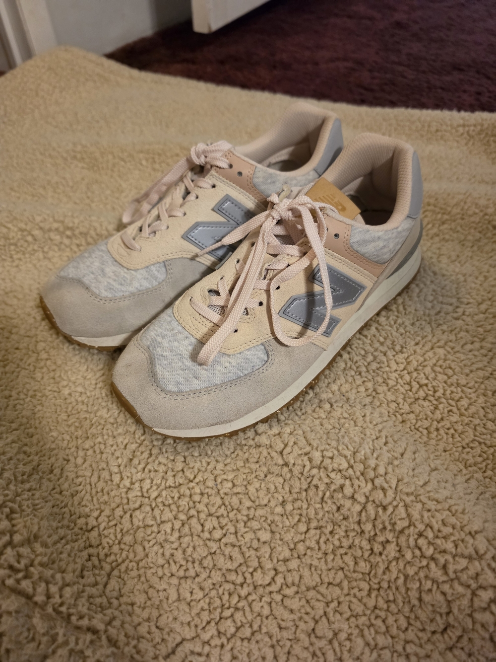 New Balance Women’s Pink, Beige & Gray Retro Runner Sneakers